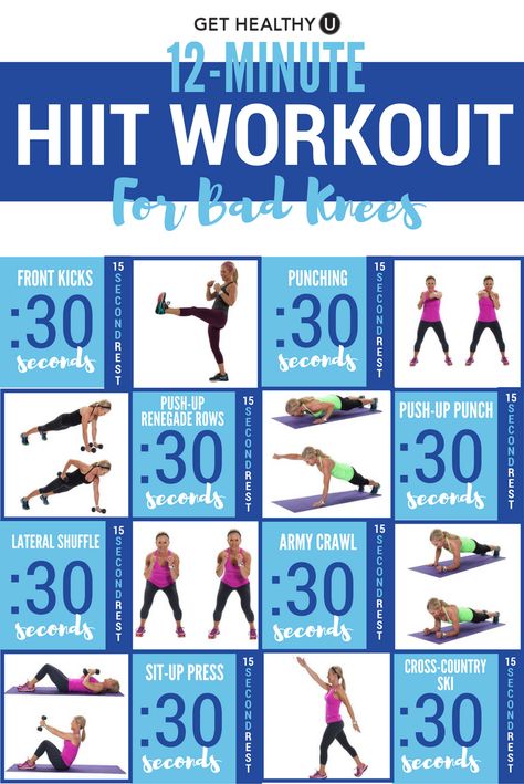 Most HIIT workouts include a lot of plyometrics which can put strain on your knees. Try this 12-minute HIIT workout for bad knees! It's low impact but still shreds the pounds. Low Impact Hiit, Bad Knee Workout, Workout Fat Burning, Pilates Videos, Bad Knees, Yoga Beginners, Quit Drinking, Drinking Alcohol, Planet Fitness