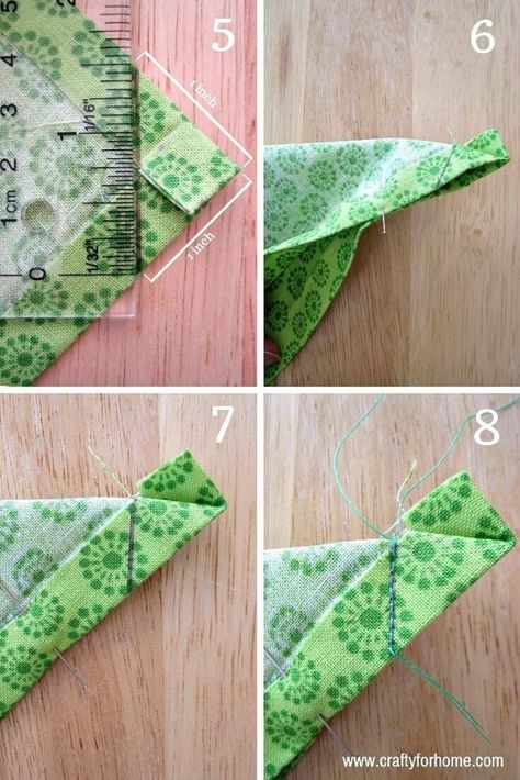 Sew Easy Handmade Mitered Corner Napkins | Crafty For Home Simple Sewing Tutorial, Diy Sy, Easy Handmade, Beginner Sewing Projects Easy, Quilt Binding, Sew Easy, Leftover Fabric, Quilting Tips, Sewing Projects For Beginners