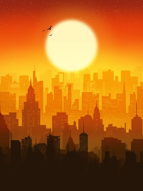 View of beautiful sunset city wallpaper ... | Premium Photo #Freepik #photo #night-view #sunset-city #building-skyline #skyline Sunset City Wallpaper, Stylized Building, Speed Draw, New Zealand Cities, Song Art, Photo Night, View Sunset, City Vector, City Sky