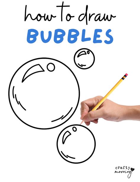 How to Draw Bubbles (Easy Step by Step) How To Draw Bubbles, Cartoon Bubbles, Drawing Blood, Bubble Drawing, Bubble Pictures, Tree Drawings Pencil, Shark Coloring Pages, Water Drawing, Art Sketches Pencil