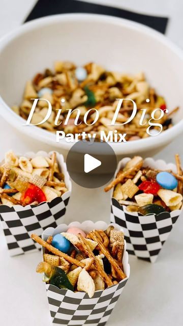 Chanté Fox on Instagram: "Party Prep 🦖 🛹   Here is a super simple “Dino Dig” party mix for any dinosaur themed party!  #kidtreats #kidactivities #kidsnacks #kidrecipes #recipesforkids #simplereceipe #holidaycrafts #holidaytreats #holidayswithkids #homemade #homemadecooking #kidparty #toddlerparty #toddlerpartyideas #kidpartyideas" Dinosaur Snacks For Party, Dinosaur Snacks, Dinosaur Themed Party, Dino Dig, Party Prep, Toddler Parties, Dinosaur Theme Party, Instagram Party, Birthday Brunch