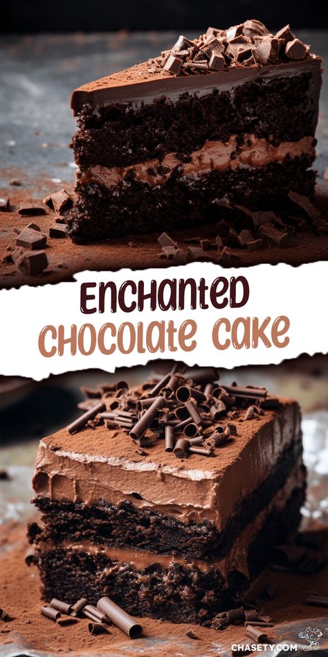 Enchanted Chocolate Cake [2 Hours] - Chasety Chocolate Ganache Cake, Ganache Cake, Birthday Cake Decorating Ideas, Stunning Cakes, Chocolate Layer Cake, Rich Chocolate Cake, Simple Birthday Cake, Simple Birthday, A Birthday Cake