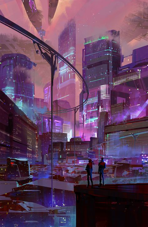 Cyberpunk, At Night, Cityscape