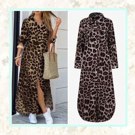 Ihave similar shirt green animal print dress available Size 10/12 @1500 bob Leopard Print Dress Outfit, Baby Blue Bridesmaid Dresses, Bohemian Angel, Vestidos Maxi, Long Sleeve Button Down Dress, Button Maxi Dress, Animal Print Dress Casual, Leopard Maxi Dress, Animal Print Maxi Dresses