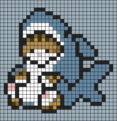 40x40 Pixel Art, Pixel Bead Art, Pixel Art Grid Pattern, Shark Perler Beads, Pixel Grid Design, 32 X 32 Pixel Art Grid, Cute Pixel Art Pattern, Pixel Art Alpha Pattern, Pixel Art For Crochet