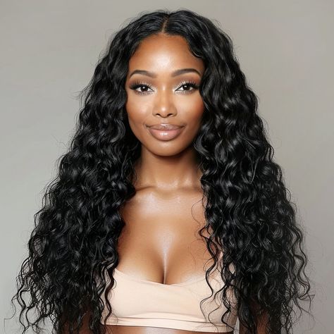 Loose wavy hair Wavy Long Bob Hairstyles, Loose Wave Bundles, Dream Hairstyles, Vacation Hair, Loose Wave Hair, Nice Hairstyles, Black Wavy Hair, Lace Fronts, Protective Hairstyle