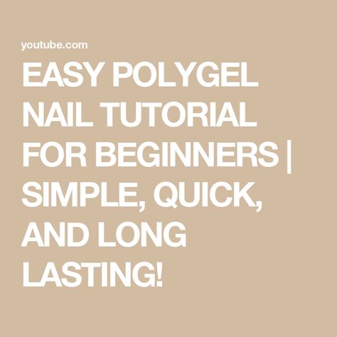 EASY POLYGEL NAIL TUTORIAL FOR BEGINNERS | SIMPLE, QUICK, AND LONG LASTING! Diy Polygel Nails, Polygel Nail Tutorial, Polygel Nails Tutorial, Gel Application, Polygel Nail, Africa Food, Poly Gel, Nails Tutorial, Nail Tutorial