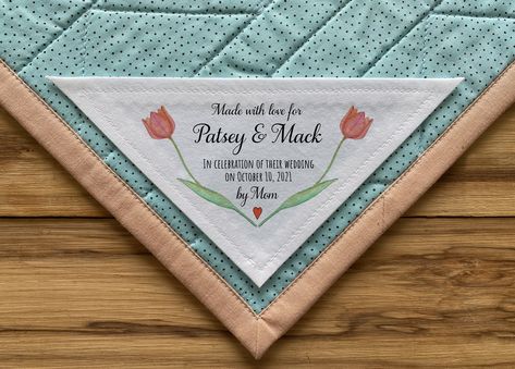 Excited to share this item from my #etsy shop: Large Triangle Quilt Label, Personalized Sewing Labels, Personalized Labels, Handmade Labels, Cut-Out Labels, Quilt Labels, wedding gifts Personalized Quilt Labels, Custom Fabric Labels, Handmade Labels, Round Lake, Sewing Labels, Quilt Labels, Personalized Quilt, Triangle Quilt, Birth Stats