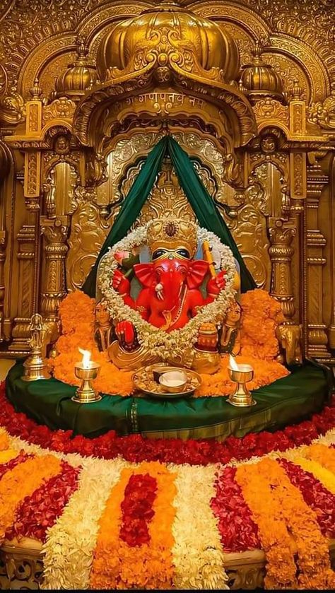 Ganpati Bappa Wallpapers Aesthetic, Siddhivinayak Ganesha Mumbai, Ganesh Aesthetic, Ganapati Wallpapers, Siddhivinayak Ganesha, Ganpati Bappa Images, Bappa Images, Ganesh Pic, Ganesha Art Illustration