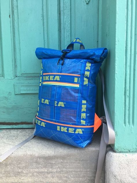 Ikea Backpack, Textiles Ideas, Roll Top Backpack, Chic Backpack, Diy Textiles, Diy Backpack, Design Bags, Ikea Hackers, Diy Bags Purses