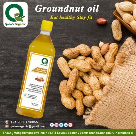 Qwinz Organic Groundnut Oil ✔ Eat Healthy Stay Fit ☎Contact Number : 099761 02530 #qwinz #organic #oil #groundnut #original #healthy #coconut #oil #coconutoil #chekkuoil #coldpressedoils #goodinhealth #naturaloils #chekku #groundnutoil #goodinhealth #qualityservice #fresh #healthy #freshnuts #coldpressed Groundnut Oil Creative Ads, Groundnut Oil, Olive Oil Packaging, Creative Advertising Design, Creative Ads, Eat Healthy, Creative Advertising, Organic Oil, Advertising Design