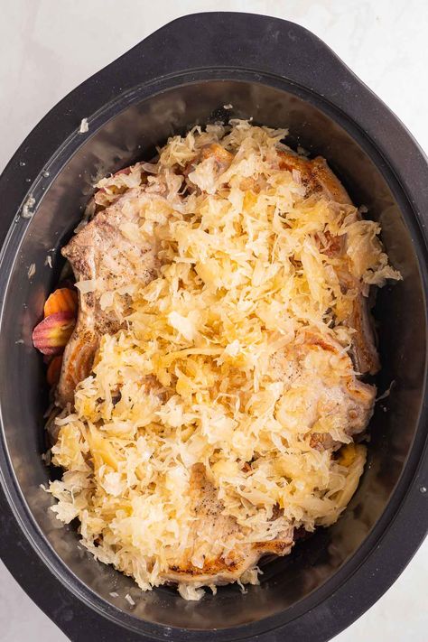 Crock Pot pork chops and sauerkraut ⋆ Crock Pot Pork Chops And Sauerkraut, Saurkraut And Pork Chops Slow Cooker, Pork Chops Sauerkraut Crockpot, Pork Chop Recipes Crockpot Saurkraut, Pork And Sour Kraut In Crockpot, Smothered Pork Chops Crock Pot Crockpot, Crockpot Pork Chops And Sauerkraut, Slow Cooker Pork Chops And Sauerkraut, Pork Chops And Sour Kraut Oven