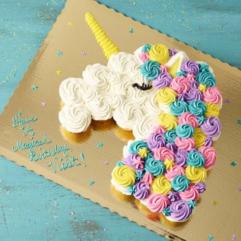 Product Details | Publix Super Markets Unicorn Pull Apart Cupcakes, Pull Apart Cupcake Cake, Pull Apart Cake, Unicorn Themed Birthday Party, Pull Apart Cupcakes, Unicorn Birthday Cake, Magic Cake, Unicorn Cupcakes, Unicorn Cake