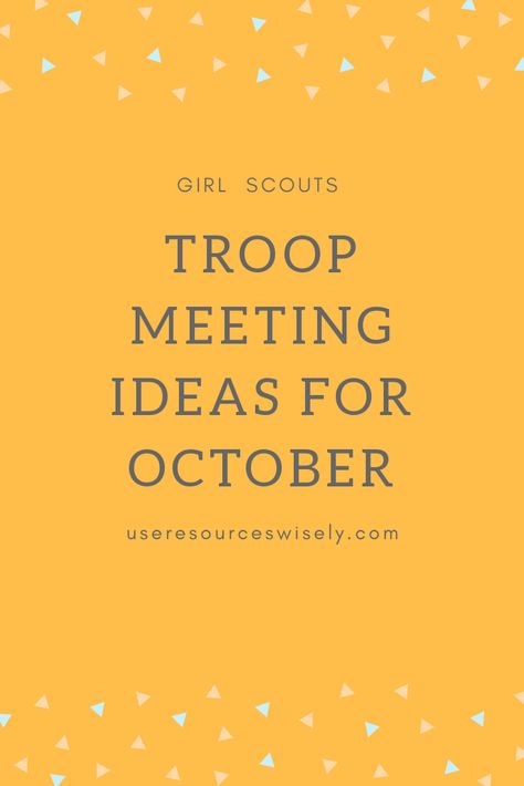 Looking for go-to meeting ideas for your October troop meetings? Planning your Scout activities is easy. This month is ripe for ideas! Halloween Fun Baby’s First Halloween Costumes: a NICU Service Project 29 Halloween Party Ideas in 29 Minutes or Less Origami Chocolate Frog and Butterbeer for Harry Potter Night Easy Halloween Game: Bag of Bones… Back To Troop Ideas, October Girl Scout Meeting Ideas, Cadette Meeting Ideas, Brownie Troop Meeting Ideas, Cub Scout Halloween Activities, Girl Scouts Thanksgiving Ideas, Fall Girl Scout Activities, Girl Scout Cadette Meeting Ideas Fun, Halloween Girl Scout Activities