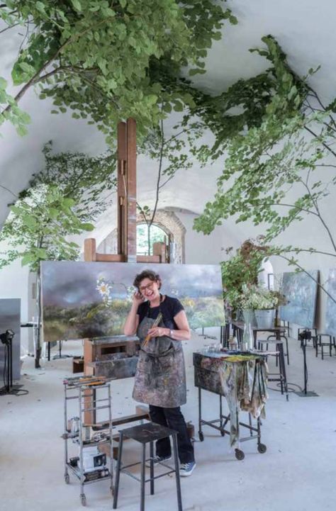 Clair Basler, Claire Basler, Art Studio Decor, Atelier Interior, Art Studio Space, Art Studio At Home, Dream Studio, Painting Studio, Studio Decor