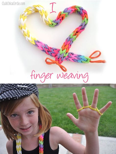 Finger weaving fun with kids Diy Finger Knitting, Finger Knitting Projects, Rainbow Loom Bracelet, Finger Weaving, Globe Gift, Make Your Own Bracelet, Loom Bracelet, Finger Knitting, Crafts For Kids To Make