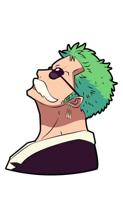 Roronoa Zoro, also known as Pirate Hunter Zoro, is the combatant of the Straw Hat Pirates, one of their two swordsmen, Senior Officer of the Straw Hat Grand Fleet, and is publicly recognized as the... Zoro Sticker, Luffy's Crew, Disguise Art, One Piece Pop, Marker Ideas, The Straw Hat Pirates, Lion Live Wallpaper, One Piece Bounties, One Piece Zoro