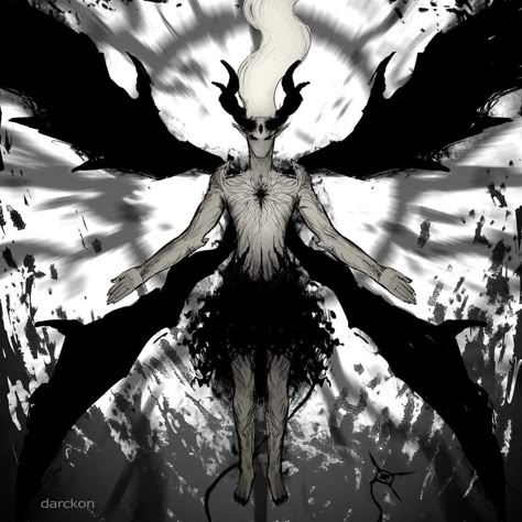 Lucifero Black Clover Demon, Black Clover Lucifer, Demon Monster Art, Lucifero Black Clover, Cosmic Demon, Black Clover Devils, Demonic Monster, Black Clover Demon, Demon Form