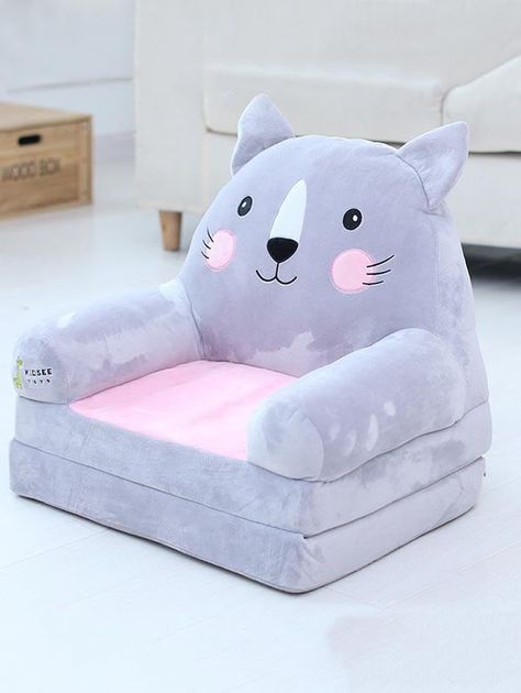 cute #kitty plush mini sofa... Toddler Sofa Chair, Toddler Armchair, Toddler Sofa, Shapes For Toddlers, Kids Sofa Chair, Toy Chair, Toddler Chair, Kids Sofa, Comfortable Furniture