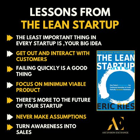 If you’re interested in starting your business, the Lean Startup by Eric Ries is a must-read! You will learn some of the most valuable lessons about entrepreneurship and see how the startup world functions. #lessons #AscensionExchange #empoweringwomen #businesswomen #womenentrepreneurs #womensucceed #womeninbusiness #womensupportingwomen #gogivers #lifelessonsfrombook Vijay Singh, Startup Growth, Investment Ideas, Entrepreneur Books, Lean Startup, Books Everyone Should Read, Finance Binder, Entrepreneurship Quotes, Investing Strategy