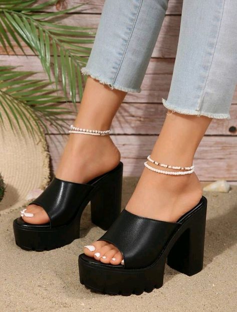 Summer High Heels, Platform Wedge Heels, Footwear Design Women, Slipper Sandals, Platform Wedge Sandals, Platform Wedge, Strappy Heels, Platform Wedges, Womens Heels