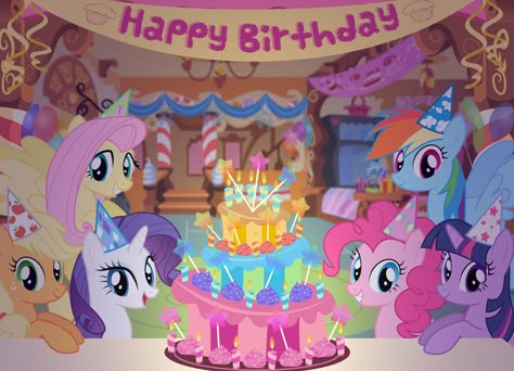 Happy Birthday! | My Little Pony: Friendship is Magic | Know Your Meme Happy Birthday Banner Diy, Magic Birthday, My Little Pony Party, Pony Birthday, My Lil Pony, Pony Party, My Little Pony Pictures, Pinkie Pie, Mlp My Little Pony