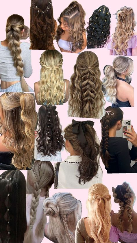 Hairstyles Preppy, Hairstyle Ideas For School, Preppy Hairstyles, Hairdos For Curly Hair, School Hairstyles, Back To School Hairstyles, Preppy Aesthetic, Hairstyles For School, Hairstyle Ideas