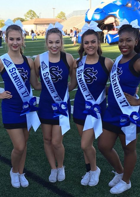 Cheer Sashes Senior Diy, Senior Sashes Volleyball, How To Make A Senior Sash, Senior Sash Ideas Dance, Senior Night Sashes Cheer, Senior Cheer Sash Ideas, Senior Cheerleader Gifts, Senior Cheer Night Ideas, Cheerleader Senior Night Ideas