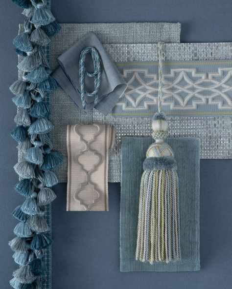 Samuel And Sons, Fabric Trimmings, Enchanted Home, Fabric Combinations, Hamptons Style, Fabric Inspiration, Curtain Designs, Decorative Trim, Curtain Decor