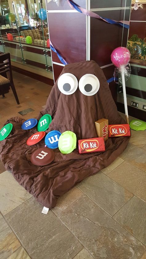 Gloppy from candyland #candyland #chocolate #decorations Candyland Games, Candy Land Decorations Diy, Candy Props, Candy Decorations Diy, Candy Themed Party, Candy Land Decorations, Diy Candy Land, Candy Land Birthday Party, Candy Land Christmas Door