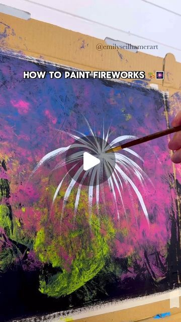 How To Paint Fireworks, Paint Fireworks, Firework Painting, December 31, Painting Tips, How To Paint, Fireworks, Paint, On Instagram