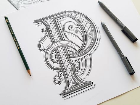 Letter P Calligraphy, P Calligraphy, Ornamental Lettering, Drawing Typography, Clock Drawings, Tattoo Lettering Styles, Font Letters, The Letter P, Typography Calligraphy