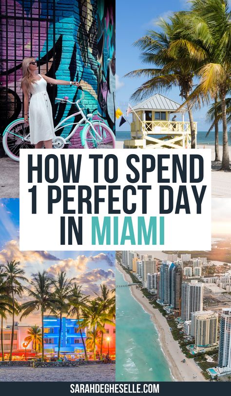 One Day In Miami, Miami Itinerary, Weekend In Miami, Miami Travel Guide, Things To Do In Miami, Miami Travel, Visit Usa, Vacation Inspiration, Usa Travel Guide