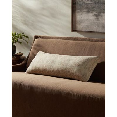 Inspired by the romance of vintage textiles, this lumbar throw pillow by Amber Lewis x Loloi features a beautifully distressed, asymmetrical motif in muted natural tones of faded wine and ivory. The pillow measures an elongated 13” x 35” and is made of a soft blend of polyester and cotton; which style in living rooms, bedrooms, and more. Fill Material: Polyester/Polyfill | Amber Lewis x Loloi Celestia Pillow Polyester / Polyfill in Brown / White | 13 H x 35 W x 6 D in | Wayfair Amber Lewis X Loloi, Cabinet Dining Room, Amber Lewis, Nature Color Palette, Natural Area Rugs, Natural Wine, Large Pillows, Kitchen Mirror, Floral Pillows