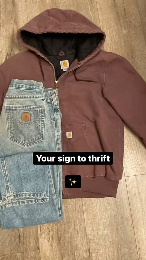 Thrifted Carhartt, Thrift Board, Carhartt Jeans, Fall Outfit, Fall Outfits, Vintage Outfits, Outfit Inspirations, Nike, Vintage Fashion