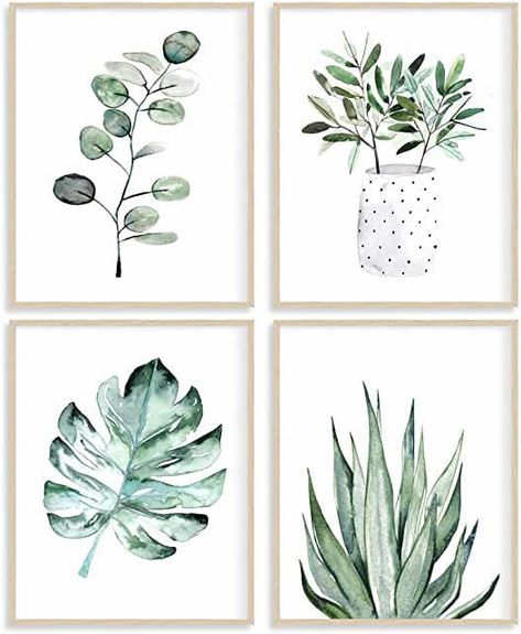 Posters For Bedroom Aesthetic, Sage Green Decor, Minimalist Wall Decor, Botanical Poster, Décor Boho, Leaf Wall Art, Botanical Painting, Green Wall Art, Green Decor