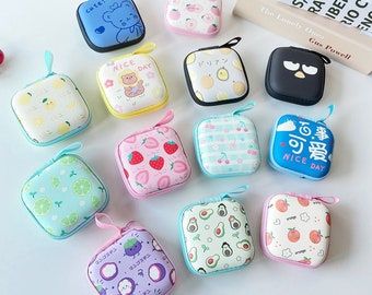 Cute Ipod Cases, Headphone Storage, Cute Coin Purse, Headphone Holder, Earbuds Case, Cute School Supplies, Ipod Cases, Cable Organizer, Airpod Case