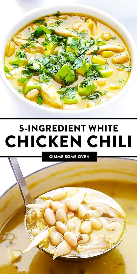 Recipes Kale, Recipes Juice, Recipes Korean, Food For Dinner, Quick Soup Recipes, White Chicken Chili Recipe, Juice Healthy, Chicken Chili Crockpot, White Bean Chicken Chili