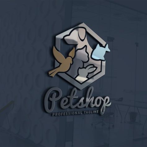 Pet Shop Logo Template Pet Store Logo Ideas, Pet Shop Logo Design Ideas, Petshop Logo Design, Dog Logo Design Ideas, Pet Clinic Logo, Vet Logo Design, Petshop Logo, Pet Shop Design, Pet Store Logo