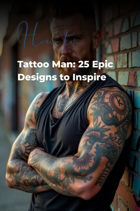 Tattoo Man: 25 Epic Designs to Inspire Nature Arm Sleeve Tattoos, Male Tattoo Ideas Arm, Dirty Tattoo Ideas, Bold Tattoo, Masculine Tattoos, Tattoo Man, Punk Tattoo, Men Tattoos, Ink Inspiration