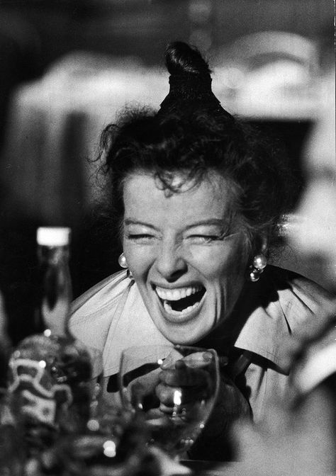 Katherine Hepburn (by nicole) Laughter The Best Medicine, Katherine Hepburn, Katharine Hepburn, Humphrey Bogart, Belly Laughs, Smiles And Laughs, People Laughing, All Smiles, Just Smile