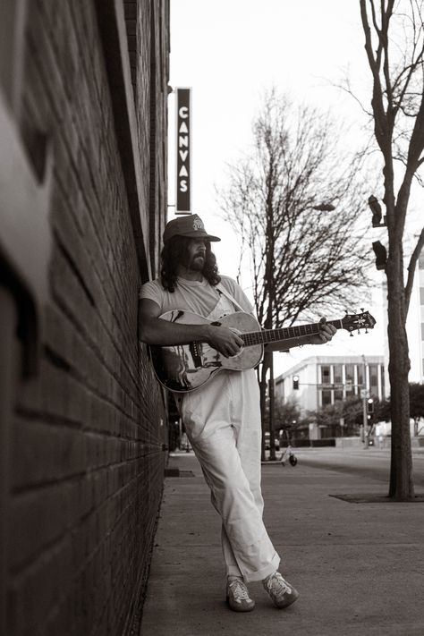 Aesthetic photo of the musician, Hazlett, captured by Dallas editorial photographer.   Musician aesthetic, musician aesthetic male, music aesthetic, black and white aesthetic, street photography, street aesthetic, Hazlett, editorial photography, Dallas photographer. Black And White Musician Photography, Street Musician Aesthetic, Music Aesthetic Black And White, Guitar Boy Aesthetic, Male Musician Aesthetic, Music Aesthetic Black, Music Photography Creative, Aesthetic Street Photography, Musician Photoshoot