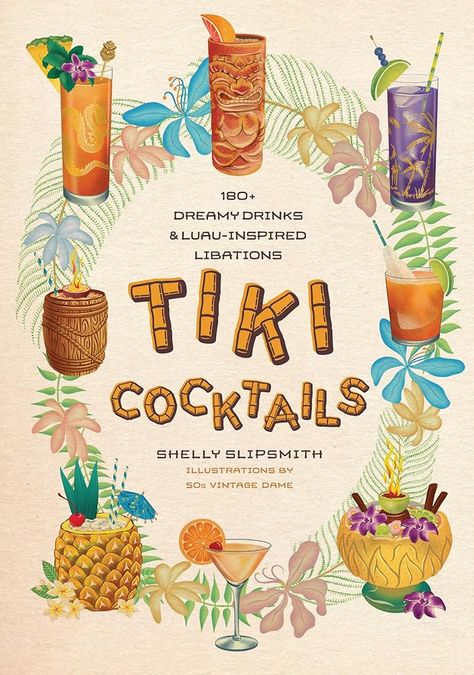 Tiki Wedding, Tropical Theme Party, Tropical Cocktails, Retro Illustrations, Tiki Cocktails, Fruity Cocktails, Tiki Room, Mai Tai, Tropical Party