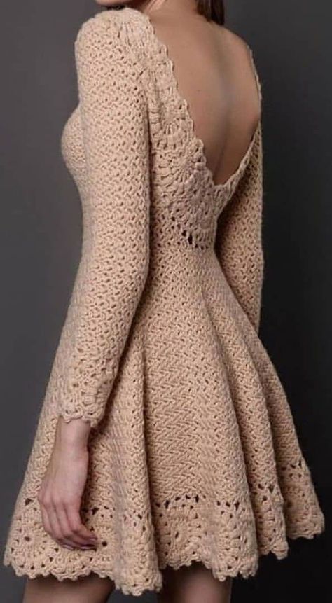 54+ Summer Style Crochet Dresses Patterns and Design Ideas - Page 47 of 53 - Women Crochet Blog Sweater Dress Pattern, Dress Pattern Free, Crochet Sweater Dress, Crochet Dress Pattern Free, Knit Dress Pattern, Mode Crochet, Dress Patterns Free, Crochet Lace Dress, Clothing Patterns Free