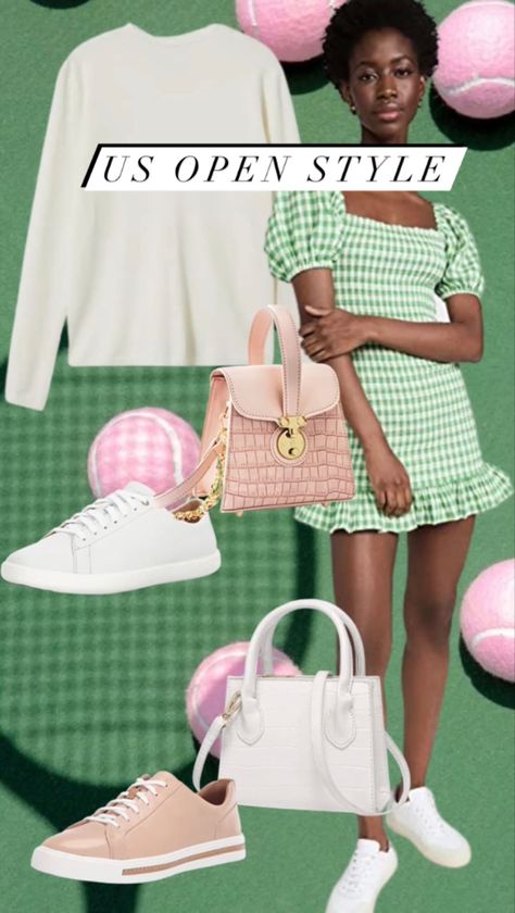 What To Wear To Tennis Us Open, Us Open Tennis 2023, Miami Open Outfit Tennis, What To Wear To The Us Open Tennis, Tennis Tournament Outfit Ideas, Us Open Tennis Outfit, Tennis Match Outfit Spectator Women, Miami Open Tennis Spectator Outfit, Tennis Game Outfit Spectator