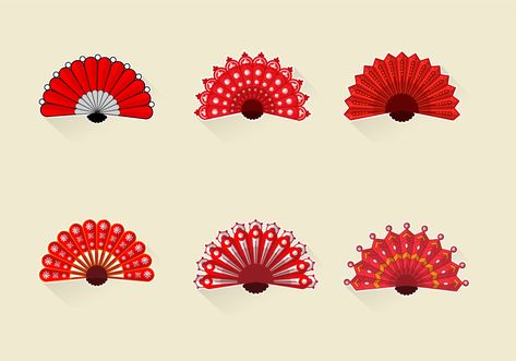 Beautiful Female Hand Fan Vector. Choose from thousands of free vectors, clip art designs, icons, and illustrations created by artists worldwide! Dibujos Ideas, Vintage Tattoos, Fan Tattoo, Fan Drawing, Hands Icon, Word Patterns, Polka Dot Background, Red Ornaments, Paper Fans