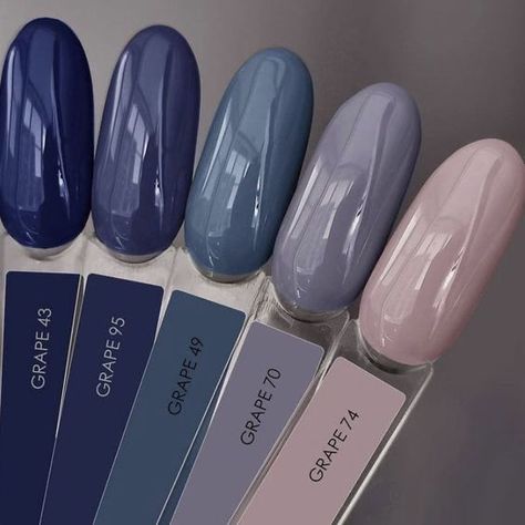 Different Nail Color Ideas, Nails Only One Color, Unique Nail Color Ideas, Blue Nail Ideas 2024, Gel Nails Color Ideas, Nails Inspiration One Color, Gel Nails One Color, Short Gel Nails Winter Simple, One Colored Nails