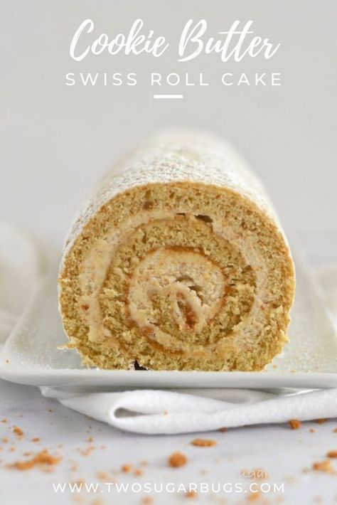 Cookbook Inspiration, Jelly Roll Cake, Swiss Roll Cakes, Biscoff Recipes, Swiss Roll Cake, Dessert Board, Cake Rolls, Cake Roll Recipes, Biscoff Cookies