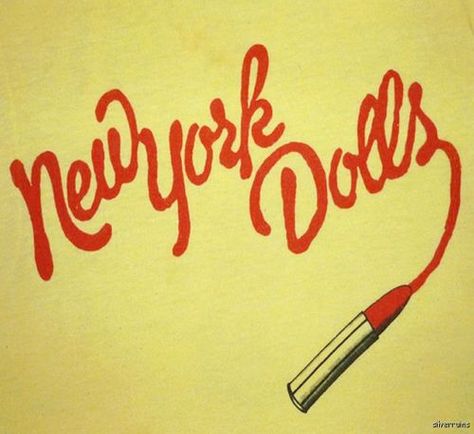 NEW YORK DOLLS Vintage Concert SHIRT New York Design Graphic, Lipstick Logo, Music Logos, New York Dolls, Logo Music, Vintage Lipstick, Rhapsody In Blue, Make A Logo, Minimalist Business Logo