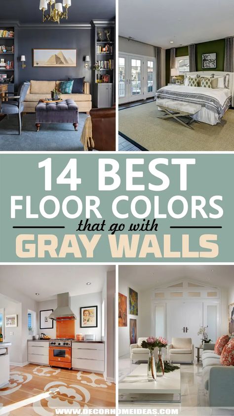 Colors That Go With Light Gray Floors, Gray Walls Light Wood Floors, Color Palette For Gray Floors, Flooring For Gray Walls, Flooring With Gray Walls, Wall And Floor Color Combination, Wall Colors To Match Gray Flooring, Grey Floors Wall Color Ideas, Colours That Go With Grey